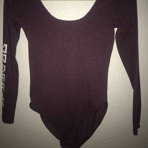 PINK burgundy body suit